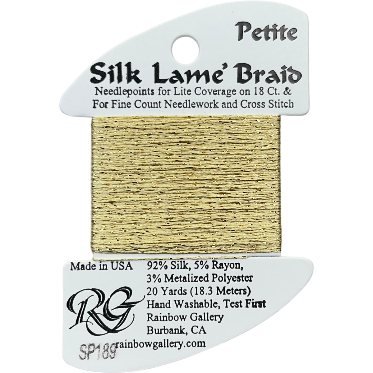 Rainbow Gallery Silk Lame Braid Petite - 189 Banana Crepe