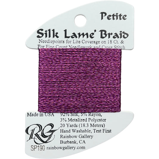 Rainbow Gallery Silk Lame Braid Petite - 190 Purple Orchid