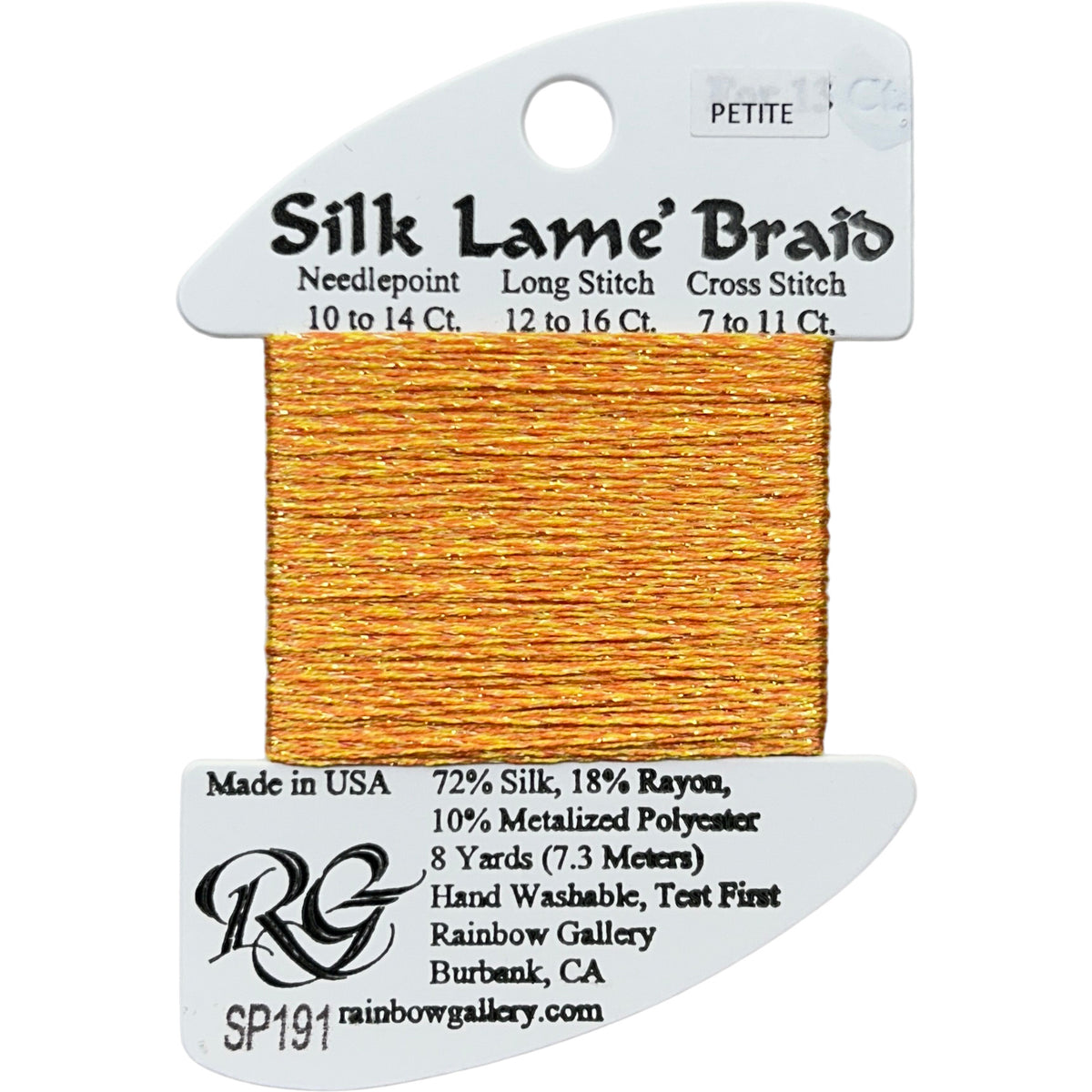 Rainbow Gallery Silk Lame Braid Petite - 191 Goldenrod