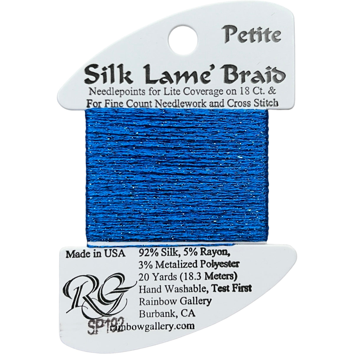 Rainbow Gallery Silk Lame Braid Petite - 192 Bluebird