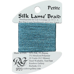 Rainbow Gallery Silk Lame Braid Petite - 213 Dusty Turquoise