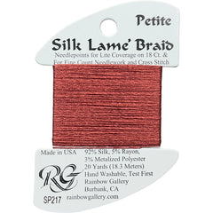 Rainbow Gallery Silk Lame Braid Petite - 217 Burnt Coral