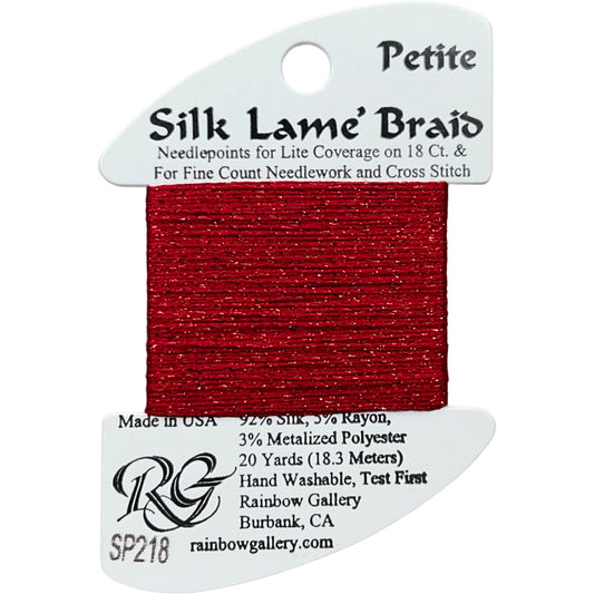 Rainbow Gallery Silk Lame Braid Petite - 218 Corvette Red
