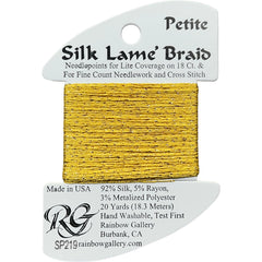 Rainbow Gallery Silk Lame Braid Petite - 219 Sunset Gold