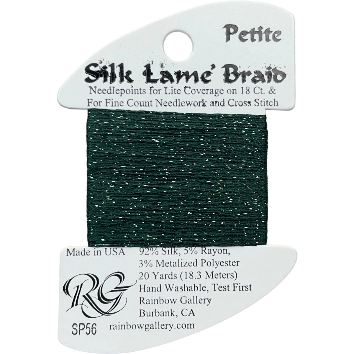 Rainbow Gallery Silk Lame Braid Petite - 056 Forest Green