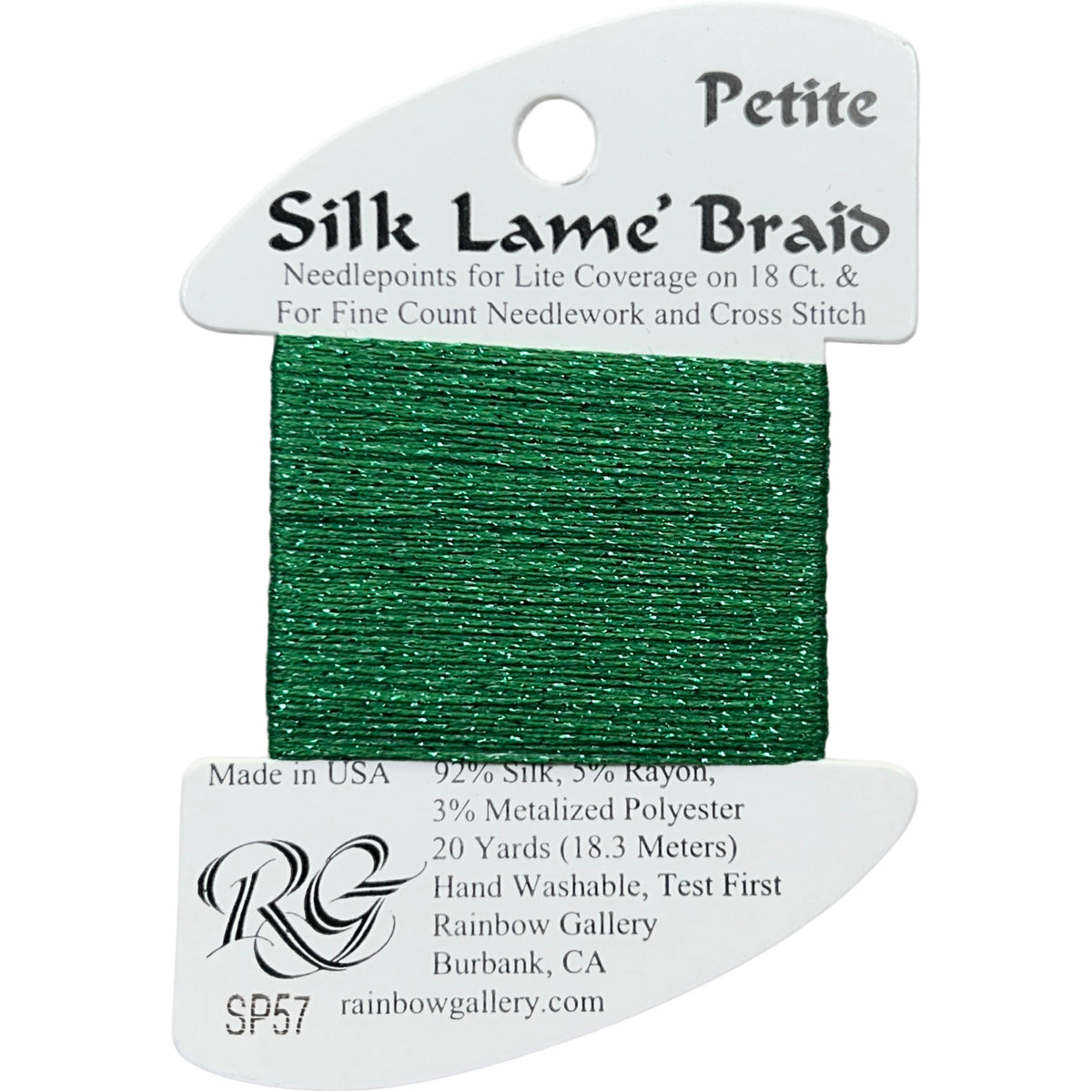 Rainbow Gallery Silk Lame Braid Petite - 057 Christmas Green