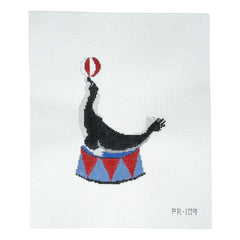 Pip & Roo Circus Seal Needlepoint Canvas