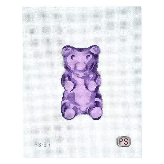 Prepsetter Gummy Bear Needlepoint Canvas - Purple