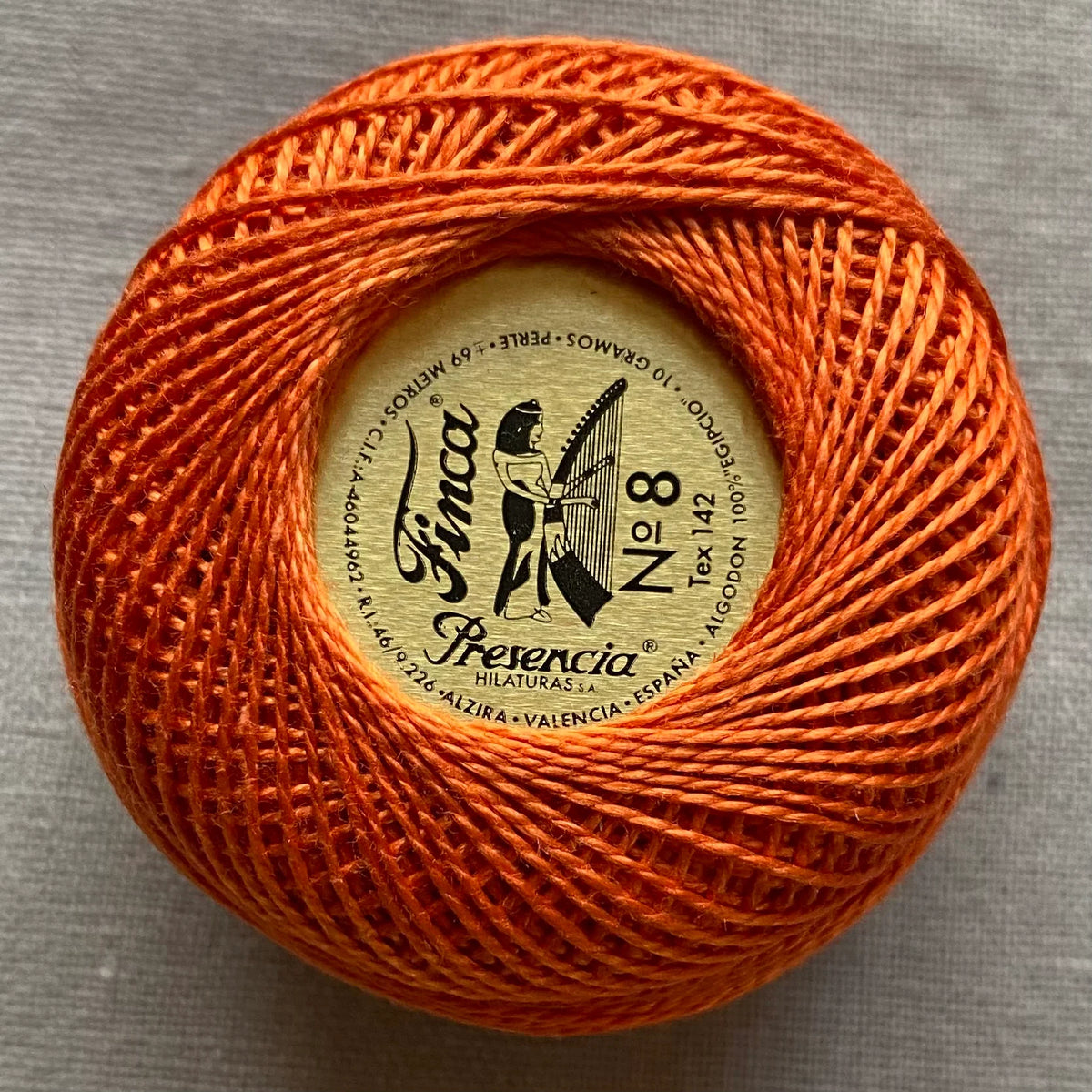 Presencia Perle Cotton Size 8 - 7567 Medium Orange Spice