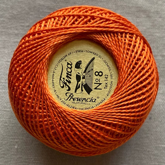 Presencia Perle Cotton Size 8 - 7567 Medium Orange Spice