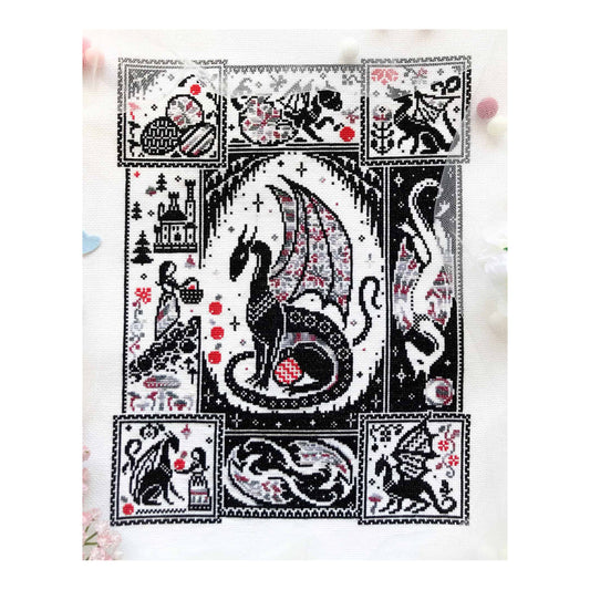 Quaternion Creations Of Dragons and Apples Cross Stitch Pattern