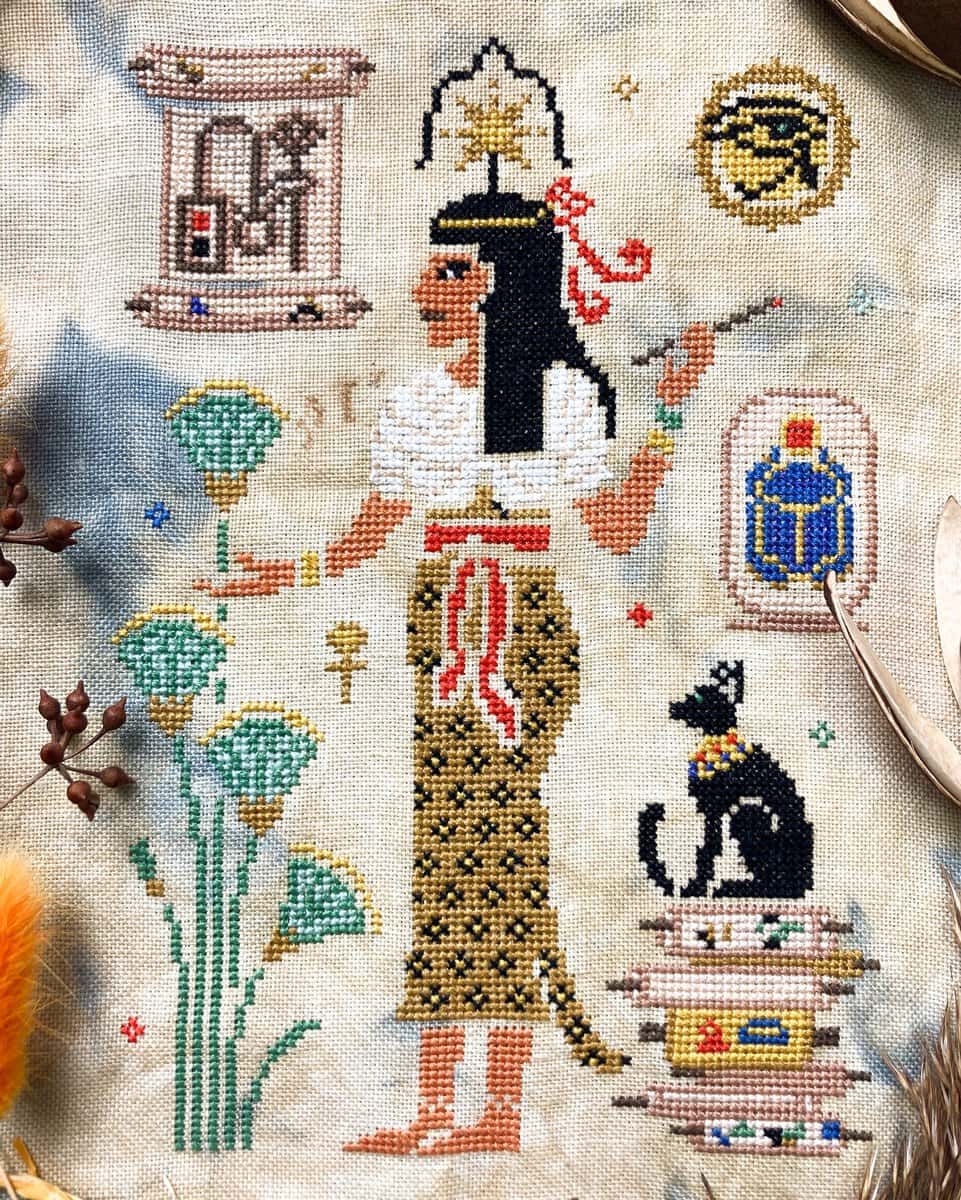 Quaternion Creations The Book Goddess Seshat Cross Stitch Pattern