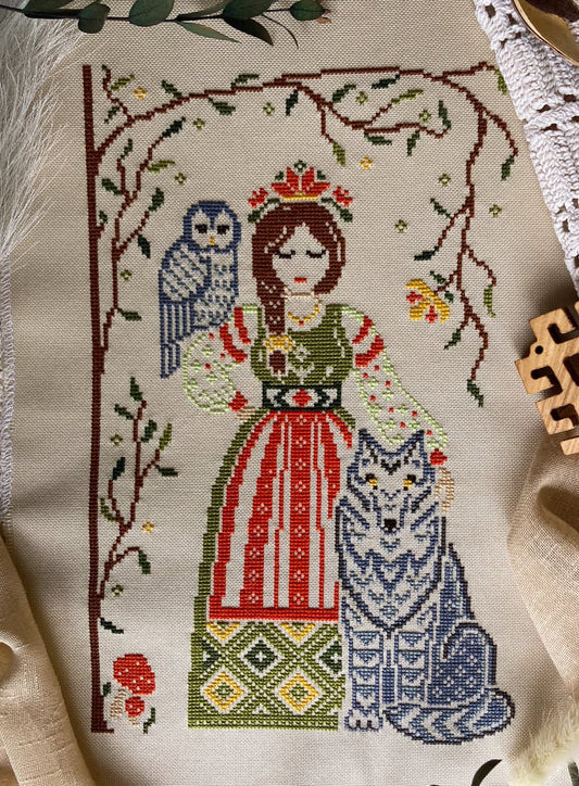 Quaternion Creations The Forest Goddess Cross Stitch Pattern