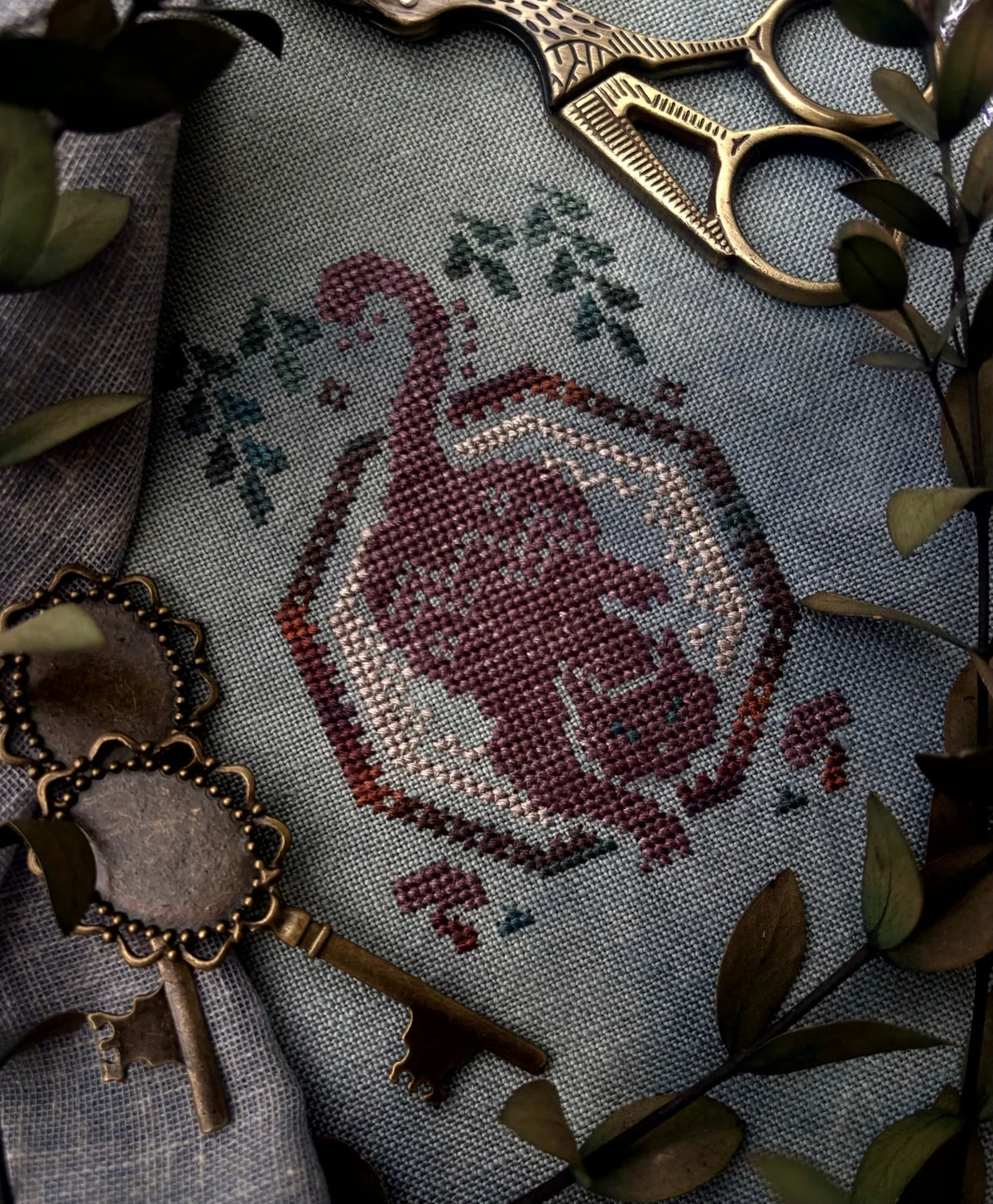 Quaternion Creations The Night Prowler Cross Stitch Pattern