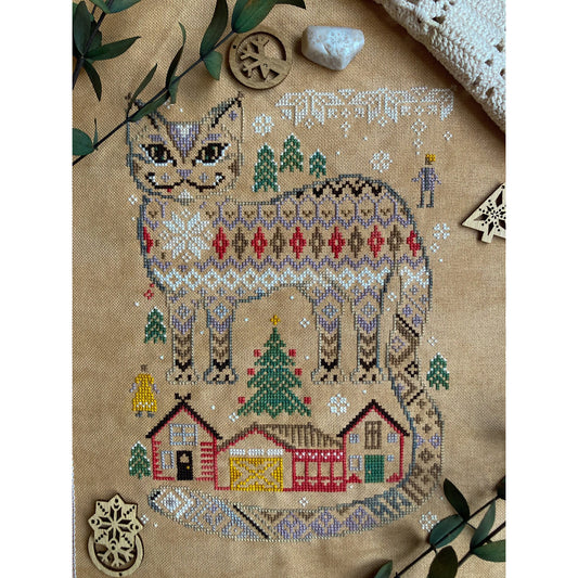 Quaternion Creations Yule Cat Cross Stitch Pattern