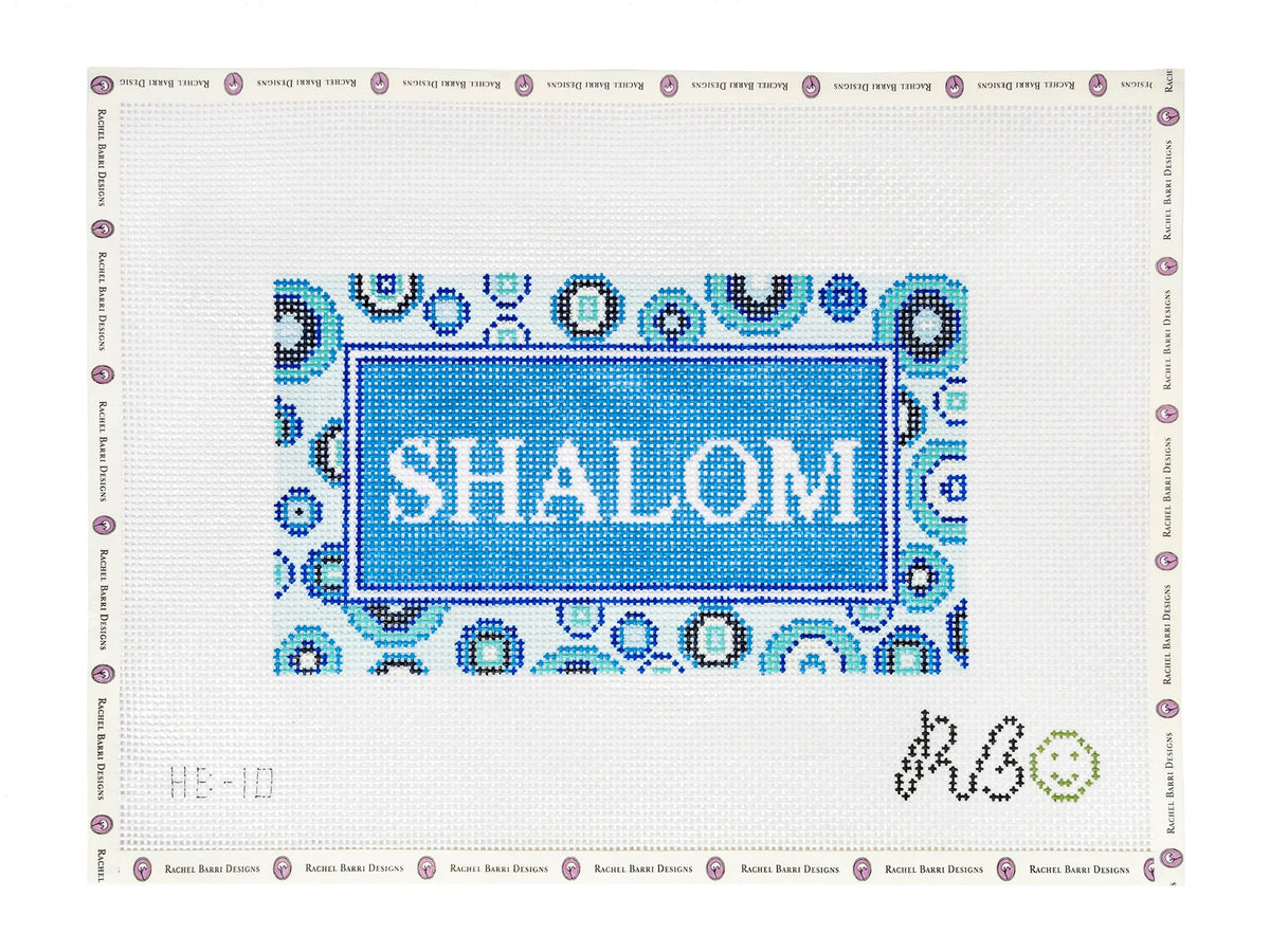Rachel Barri Shalom Evil Eye Needlepoint Canvas
