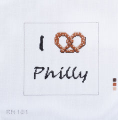 Rittenhouse Needlepoint I Love (Pretzel) Philly Needlepoint Canvas