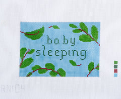 Rittenhouse Needlepoint Baby Sleeping Leaves Needlepoint Canvas