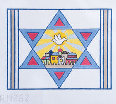 Rittenhouse Needlepoint Jerusalem in Star of David with Dove Tallis Bag Needlepoint Canvas