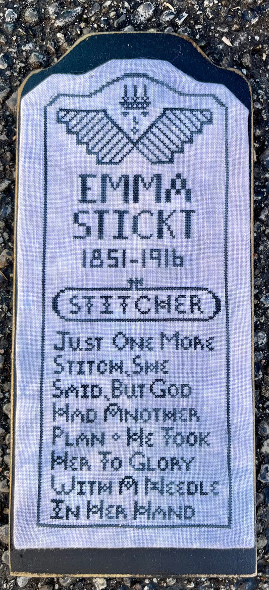 Running With Needles & Scissors May Thy Needles Rest in Peace #2 Emma Stickt Cross Stitch Pattern
