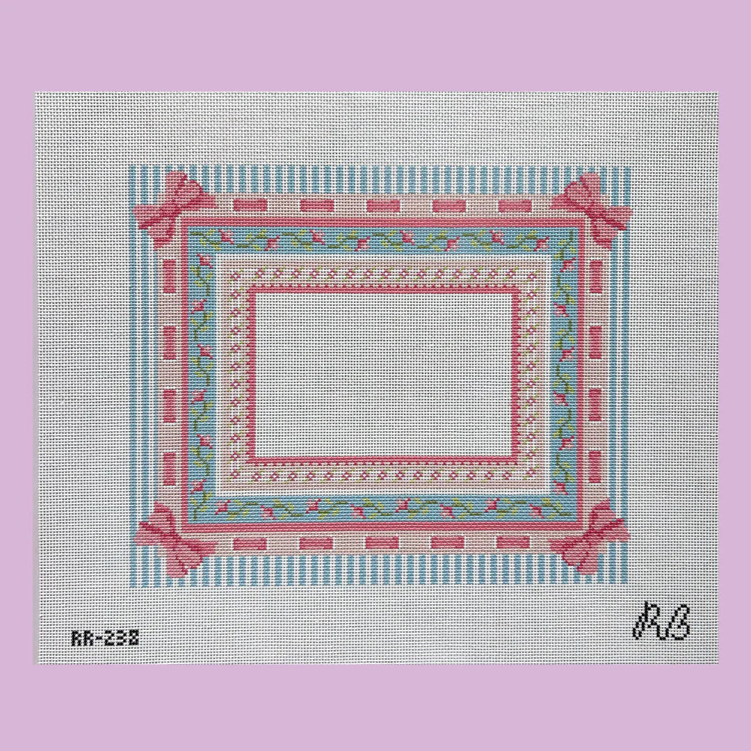 Rachel Barri Frilly Lilly Picture Frame Needlepoint Canvas