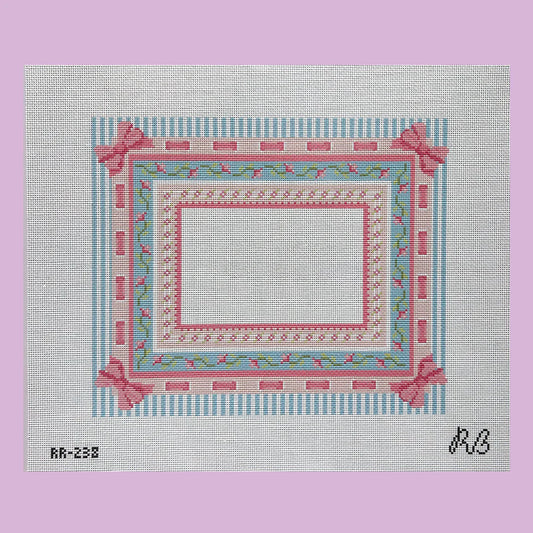 Rachel Barri Frilly Lilly Picture Frame Needlepoint Canvas