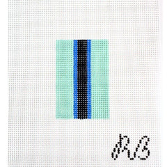 Rachel Barri Basic Stripes Needlepoint Canvas - Seafoam