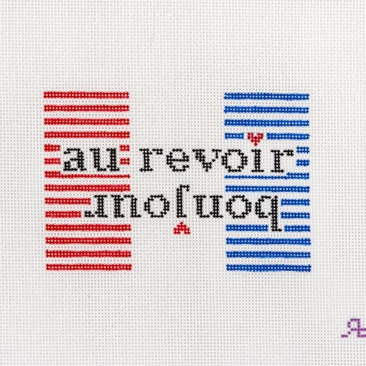 Rachel Barri Bonjour Au Revoir Needlepoint Canvas