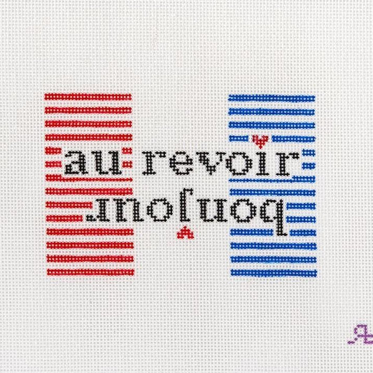 Rachel Barri Bonjour Au Revoir Needlepoint Canvas