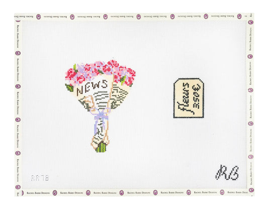 Rachel Barri Bouquet SVP Scissor Case With Fob Needlepoint Canvas