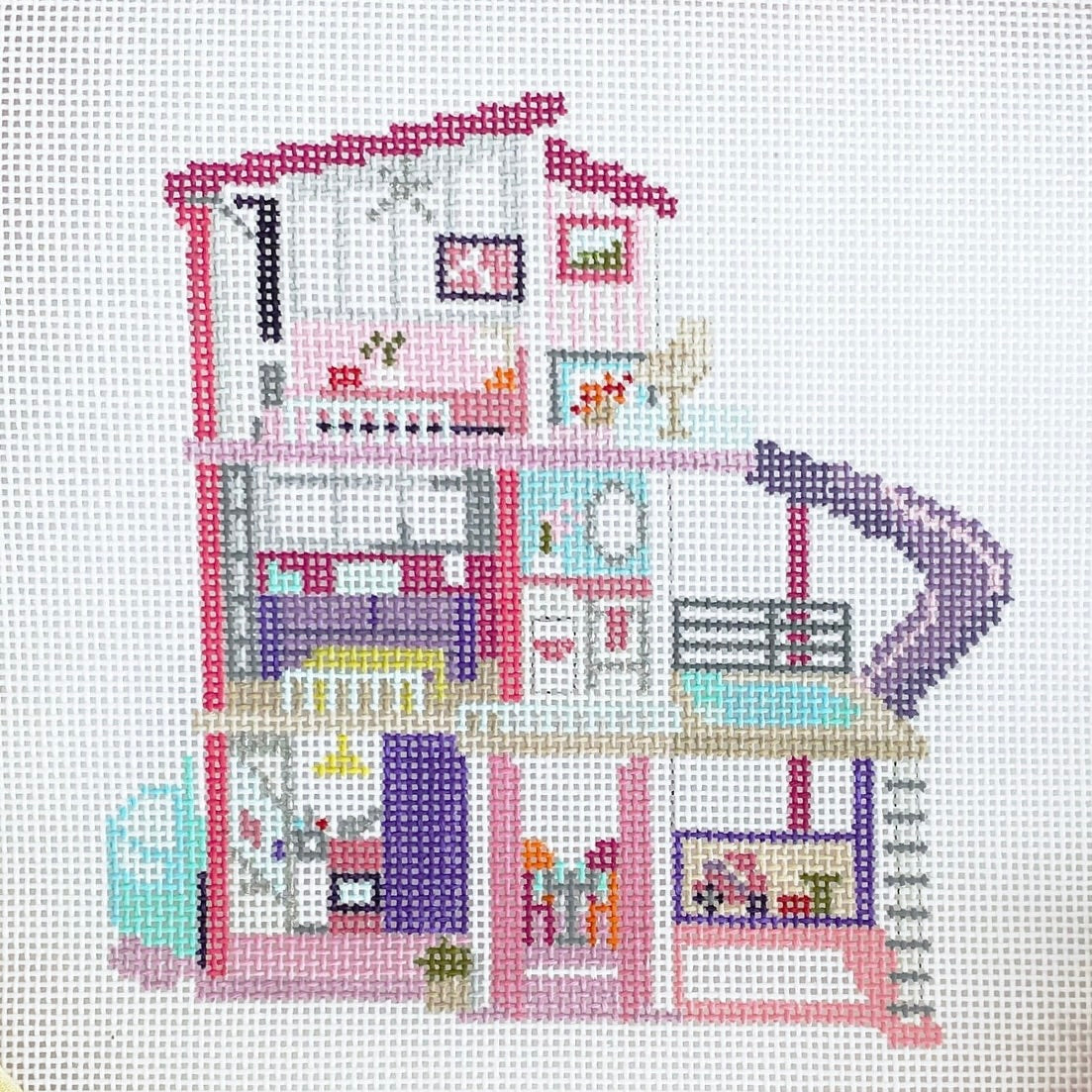 Rachel Barri Dream House Needlepoint Canvas