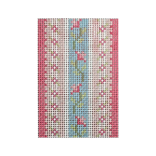 Rachel Barri Frilly Lilly Bag Tag Insert Needlepoint Canvas