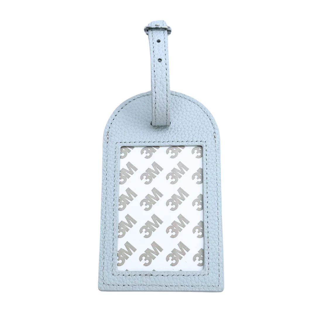 Rachel Barri Leather Self Finishing Bag Luggage Tag - Baby Blue