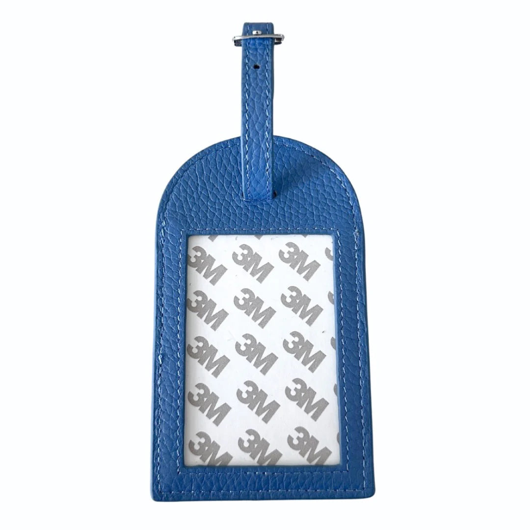 Rachel Barri Leather Self Finishing Bag Luggage Tag - Cadet Blue