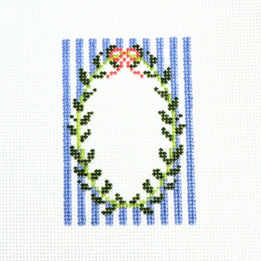 Rachel Barri Striped Wreath Needlepoint Canvas