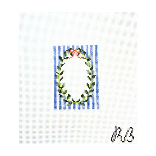 Rachel Barri Striped Wreath Needlepoint Canvas