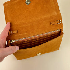 Rachel Barri The Everyday Clutch - Cognac Suede