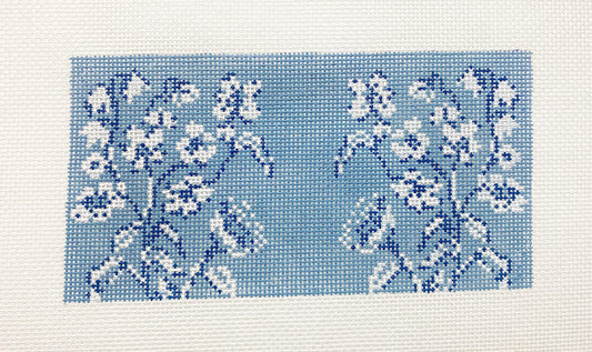 Rachel Barri Whimsy Blue Floral Needlepoint Canvas