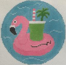 Rachel Donley Needlepoint Designs Flamingo Float Needlepoint Canvas