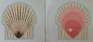 Rachel Donley Needlepoint Designs Two Sided Seashell Needlepoint Canvas