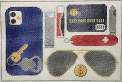 Rachel Donley Needlepoint Designs Pocket Contents Needlepoint Canvas