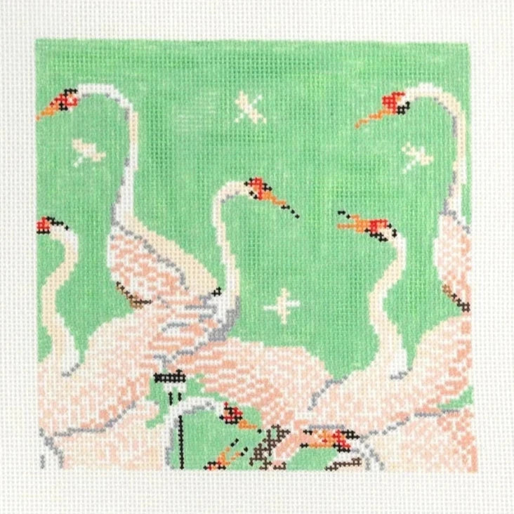 Rachel Barri Herons Needlepoint Canvas