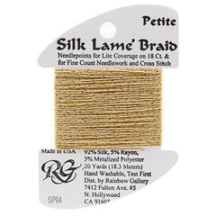 Rainbow Gallery Silk Lame Braid 18 - 094 True Gold