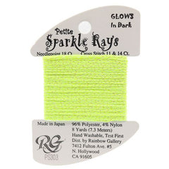Rainbow Gallery Petite Sparkle Rays - 303 Chartreuse Glow in the Dark