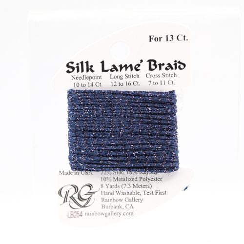 Rainbow Gallery Silk Lame Braid 13 - 254 Deep Periwinkle