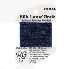 Rainbow Gallery Silk Lame Braid 18 - 016 Navy