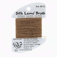 Rainbow Gallery Silk Lame Braid 18 - 031 Copper