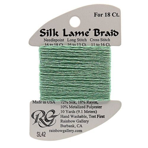 Rainbow Gallery Silk Lame Braid 18 - 042 Mint