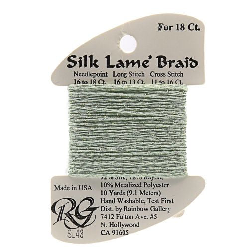 Rainbow Gallery Silk Lame Braid 18 - 043 Light Mint