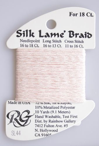 Rainbow Gallery Silk Lame Braid 18 - 044 Light Shell Pink